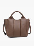 Pleated Satchel Crossbody Strap