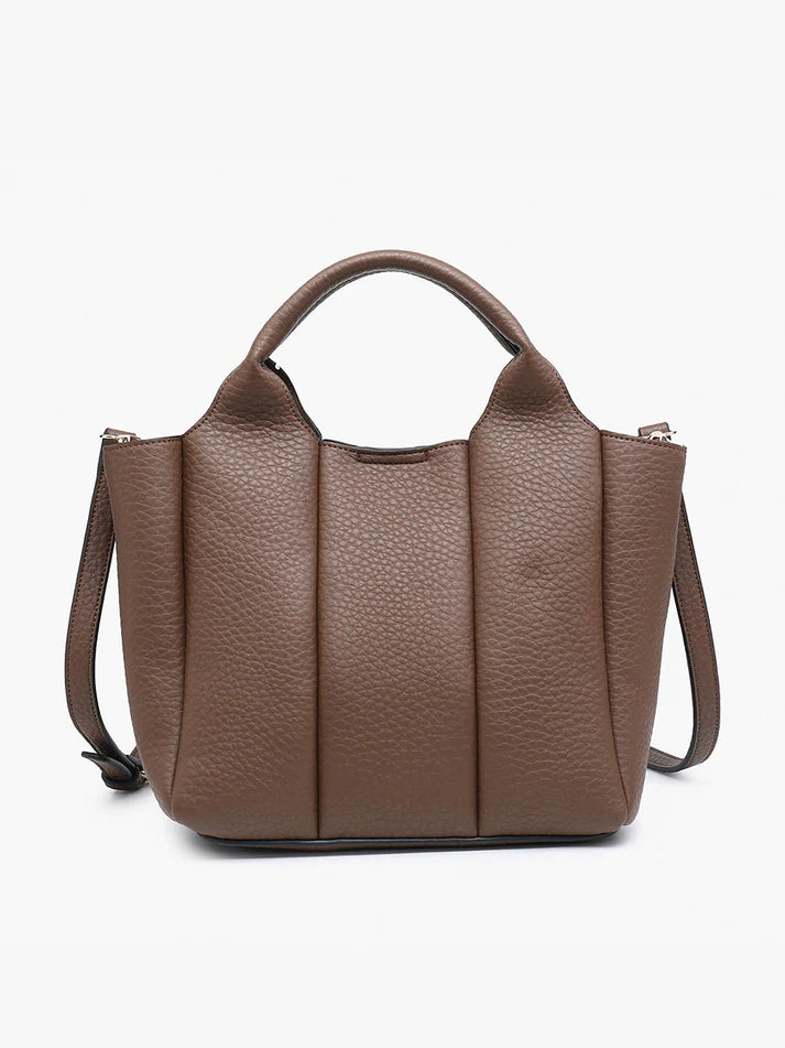 Pleated Satchel Crossbody Strap